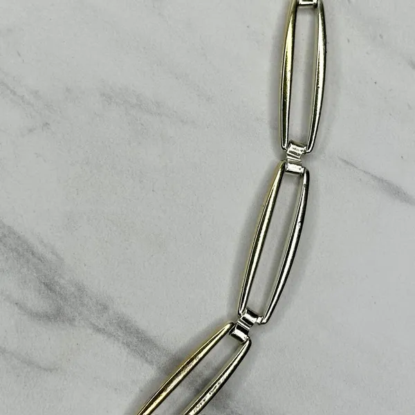 Skinny Silver Gold Chain Link Belt Large XL Two Tone ✨ - Image 6
