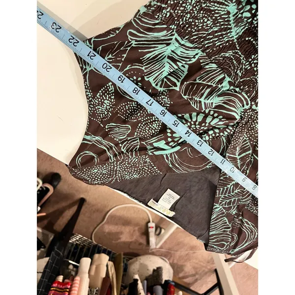 Vasna Desire Cotton Y2K Brown Teal Turquoise Maxi Tank Dress Size 1X - Image 8