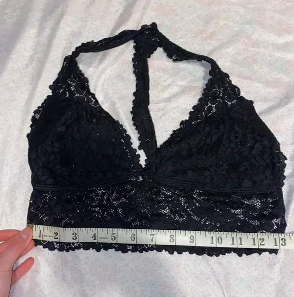 true black lacy bralette - Image 4