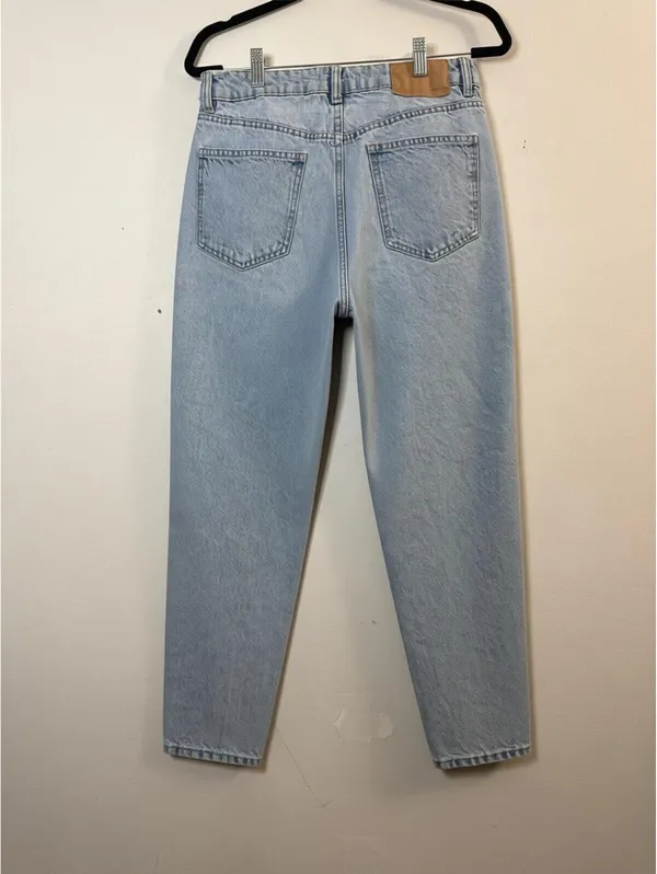 Zara Join Life Mom Fit Jeans Womens US 8 EUR 40 Light Wash High Rise Tapered - Image 3