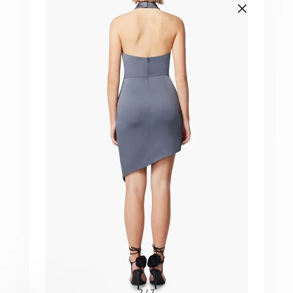 New! Elliatt‎ Camo Asymmetric Satin CocktailDress Sz Large - Image 3