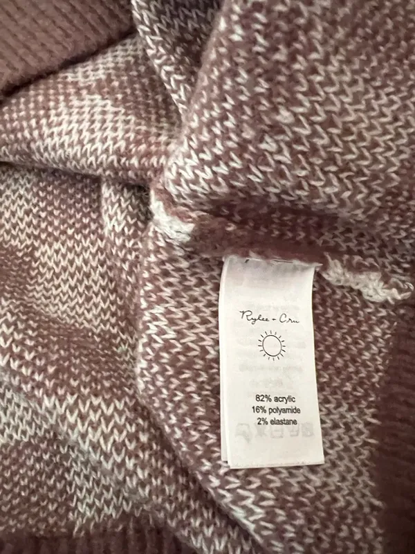 Rylee + Cru Women’s Checkered Knit Pullover XL - Image 4