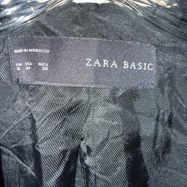 Zara Basic Black Career Academia Blazer size 4 #721 - Image 4