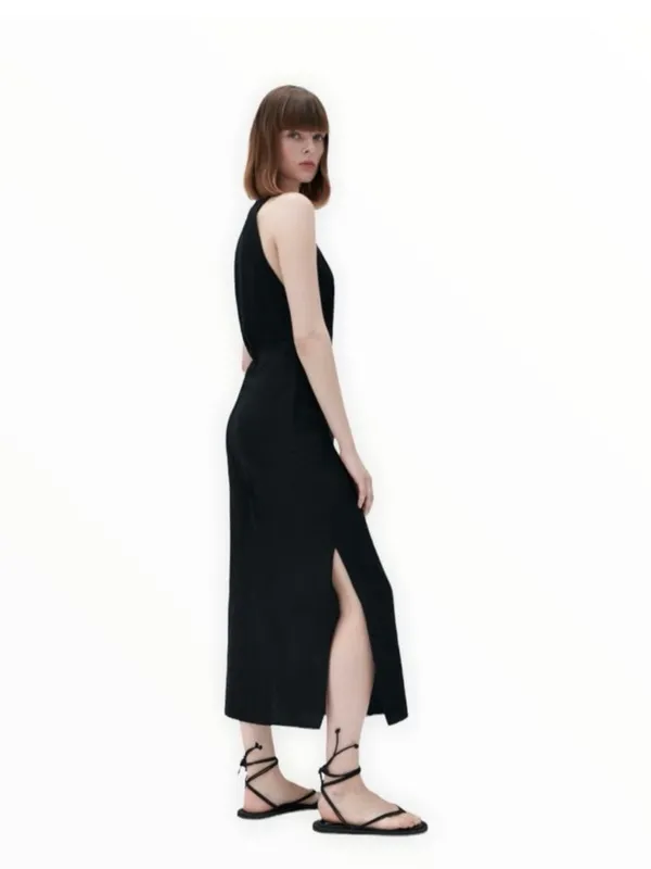 ZARA Women | Black | LINEN BLEND DRESS - Image 2
