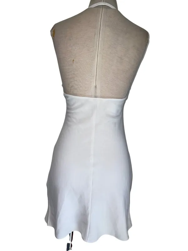 Amanda Uprichard Entela Dress in Ivory & Black Rose XSmall Womens Mini - Image 7