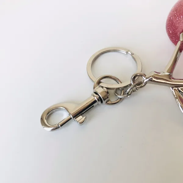 Pink Glitter Cherry Bag Charm, Silver Tone - Image 7