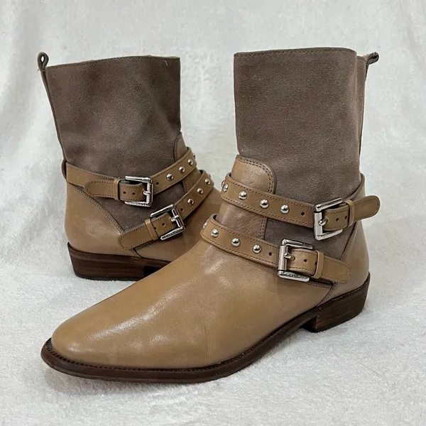 COACH Lilliana Studded Leather Suede Zip Up Ankle Boots Size 6 - Image 16