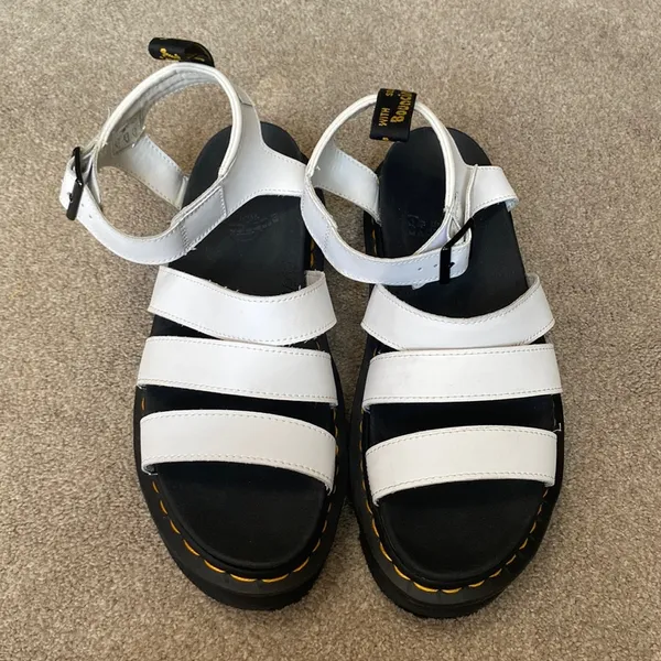 Dr. Martens Blaire White Strappy Gladiator Platform Sandals Size 10 - Image 2