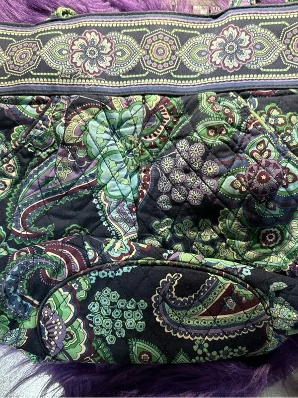 Vera Bradley Shoulder Purse Blue Rhapsody, Zippered - Image 3