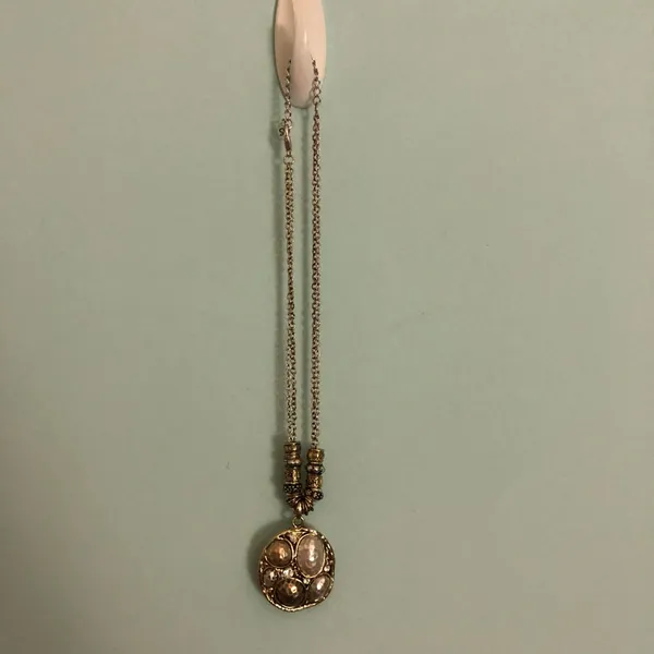 Mixed metals statement necklace Silver - Image 2