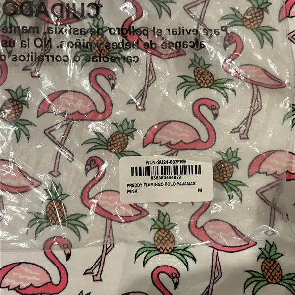 New With Tags Roller Rabbit Freddy Flamingo Polo Pajamas Sz M - Image 8