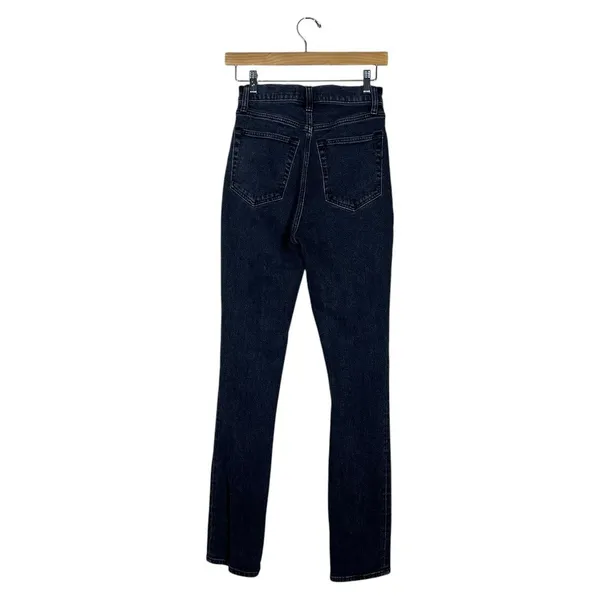 Abercrombie & Fitch 90s Slim Straight Criss Cross Jeans Asymmetrical Size 26 - Image 3