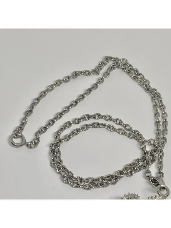 Vintage Darlin Swiss 17 jewels incabloc mechanical pendant watch chain works - Image 6