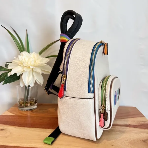 NWT Coach Mini Court‎ Backpack With Rainbow Coach - Image 2