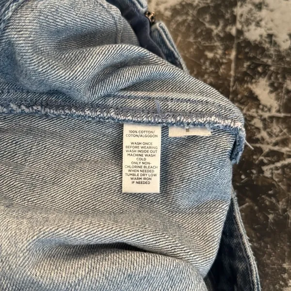 Loft Denim Faux Wrap Jean Skirt Size 0 - Image 4