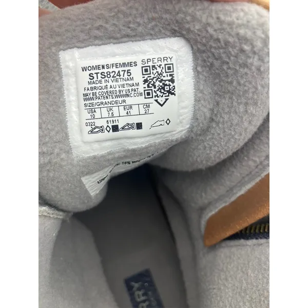 Sperry Saltwater Duck Boots Womens‎ 10 Grey Wool Blend STS82475 - Image 7