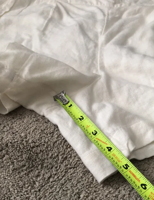 Abercrombie Cream Linen Shorts Large - Image 3