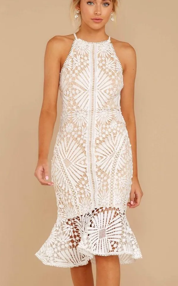 White lace dress Size L - Image 2