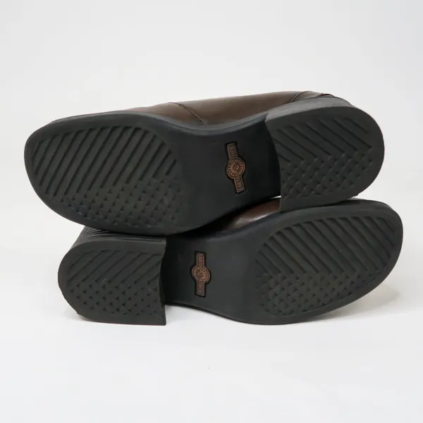 Vintage 90s Earth Harmony Brown Leather Heeled Loafers - Image 5