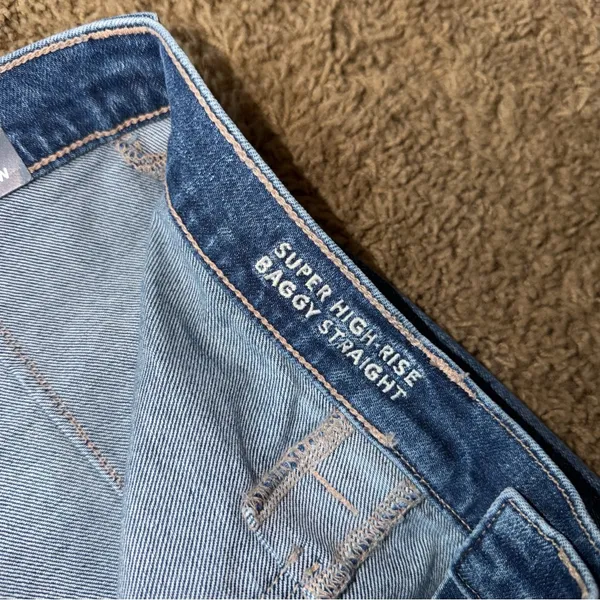 Women’s American Eagle Baggy Straight Jeans Size 14 Long - Image 8