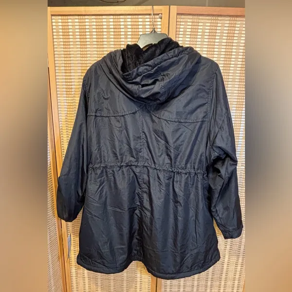 Big Chill black hoodie windbreaker fleece lined waist cinch Plus size 3XL jacket - Image 8