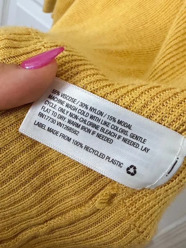 A New Day Mustard Open Front Cardigan Sweater S Lightweight Duster Cozy Layering - Image 7