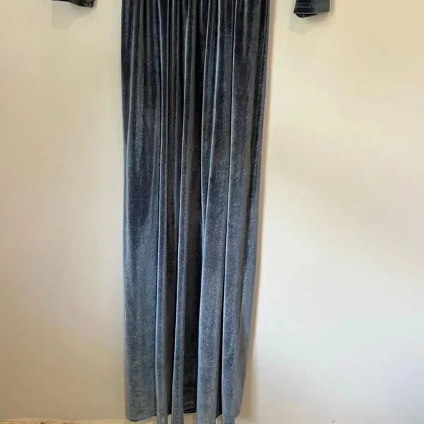 Baltic Born Sofia Velvet Slate Blue half sleeve maxi dress Small #784 - Image 11