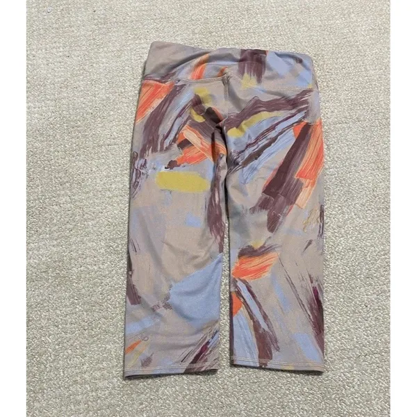 alo Women's Multicolor Abstract Capri Leggings Size S Activewear - Image 12