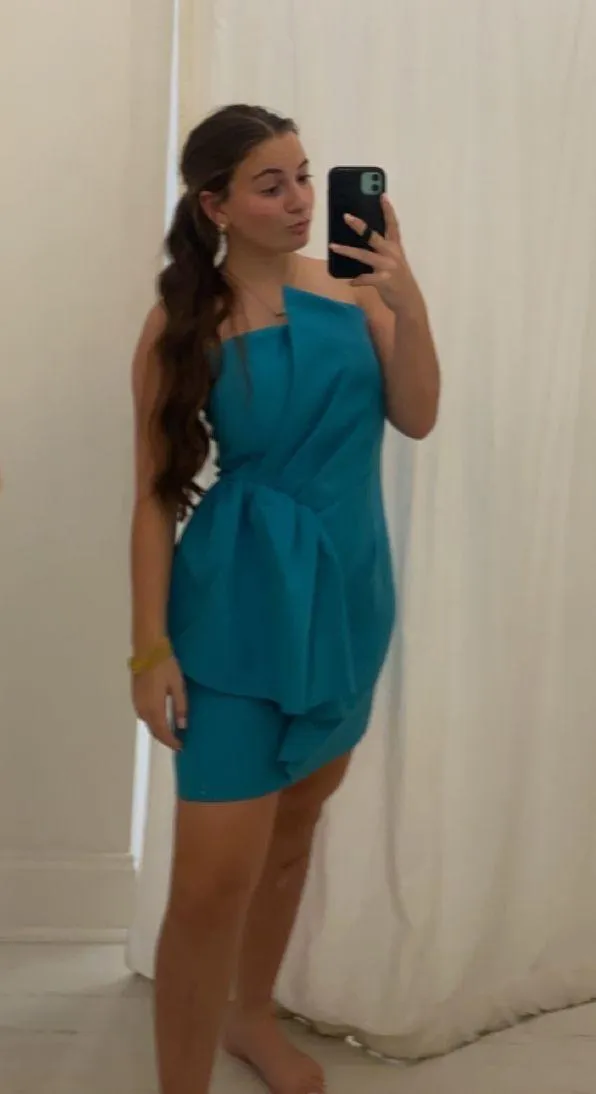 Boutique Teal Dress Blue - Image 2