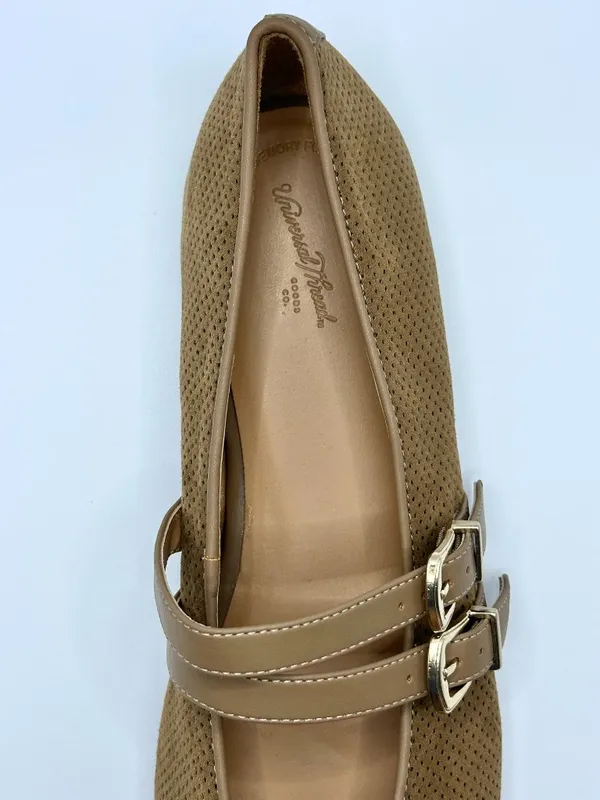 Universal Thread Brown Perforated Double Buckle Mary Jane Flats NWT 9.5 - Image 6
