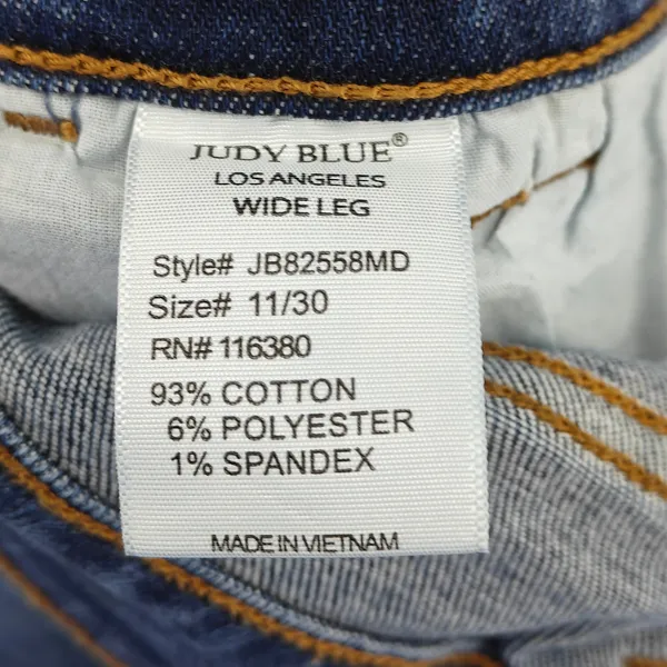 Judy Blue High Waist Double Button Wide Leg 82558 Size 11 / 30 - Image 4