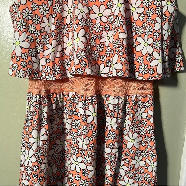 Persaya Women's Juniors Size XL Sun‎ Dress Pink Daisy Floral Lace Sleeveless - Image 4