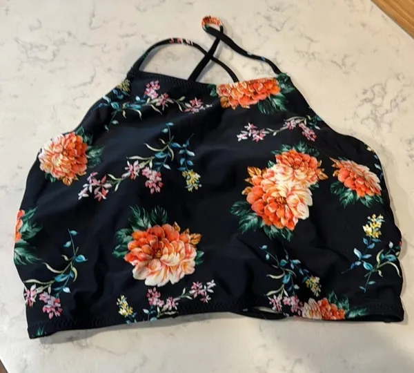 Cupshe Orange Blossom High-waisted Bikini summer vacation beach poolside size XL - Image 8