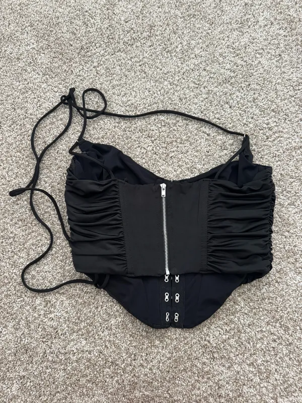 Corset White Fox Boutique Top Black Bustier - Image 2