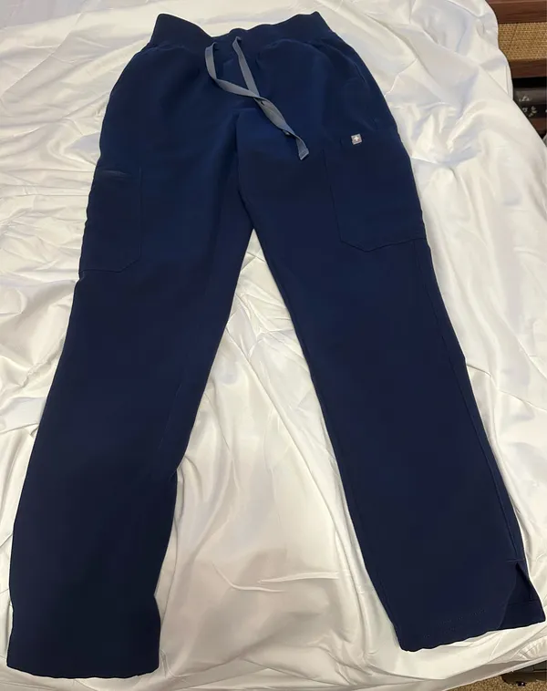FIGS Navy (XXS Petite) Yola High Waisted Skinny Scrub Pants - Image 2