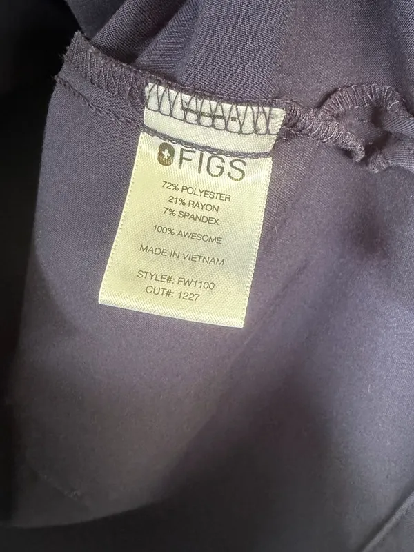 Figs Casma Scrub Top Navy Blue Size Small - Image 5