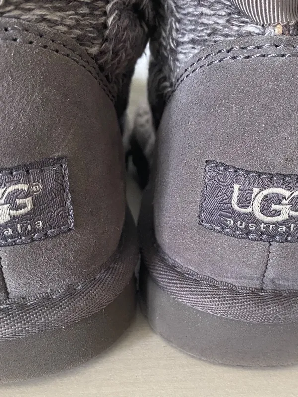 UGG Australia Isla Cable Knot Grey Bootie Sweater Boots Women’s Sz 6 - Image 8