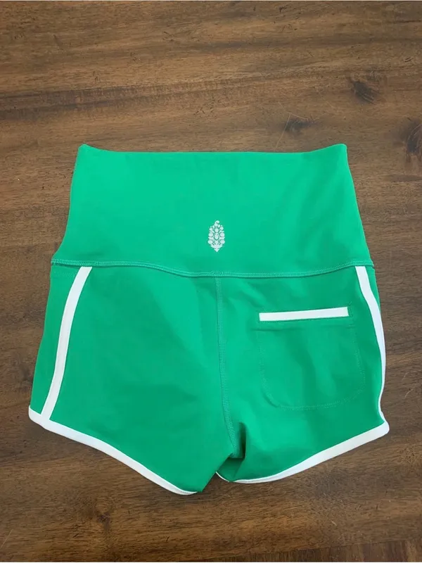 Free People FP Movement Island Time Shorts Women’s Small Green Spandex Biker - Image 3