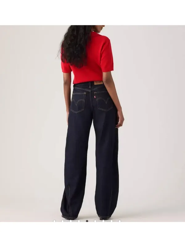 Levi's New 32x31 Cinch Barrel Lighweight Women's Jeans Public Persona Dark Wash - Image 4