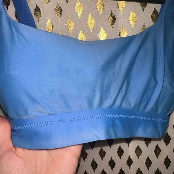 Aerie bra bralette scoop bikini top blue size S - Image 6