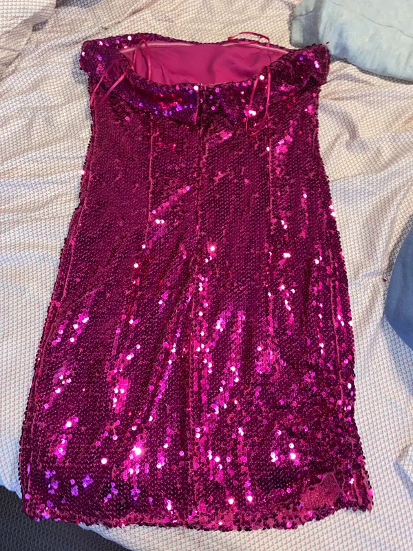 The Pants Store Hot Pink Sequin Semi Formal Dress 💖🪩💗 - Image 5
