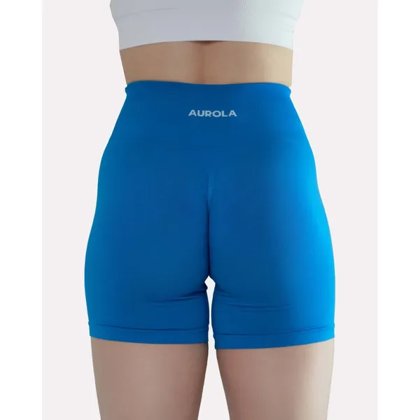 AUROLA Blue Dream Seamless 5.5" Biker Shorts High Waisted Scrunch Butt Small - Image 3