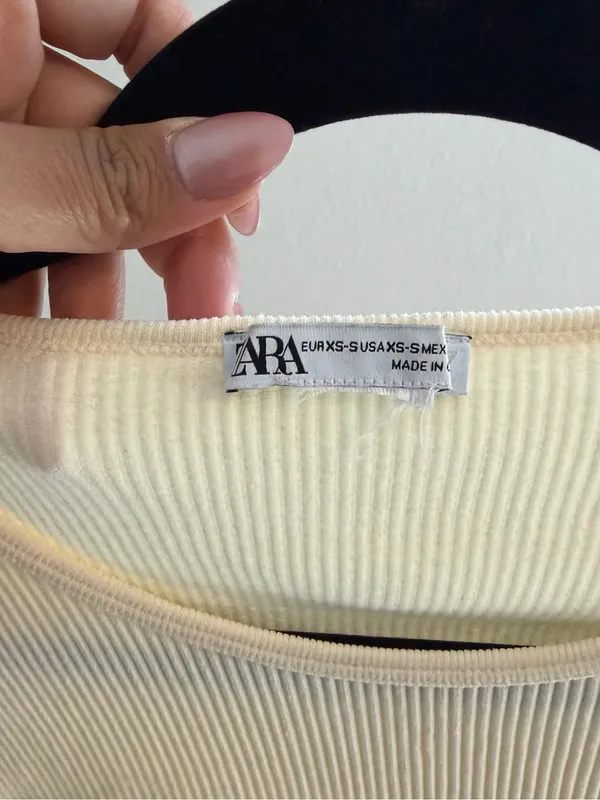 Zara Long sleeve cropped top - Image 4