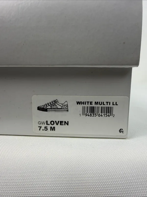 GUESS Women's Loven Casual Lace-Up Sneakers White Gold New in Box - Image 6