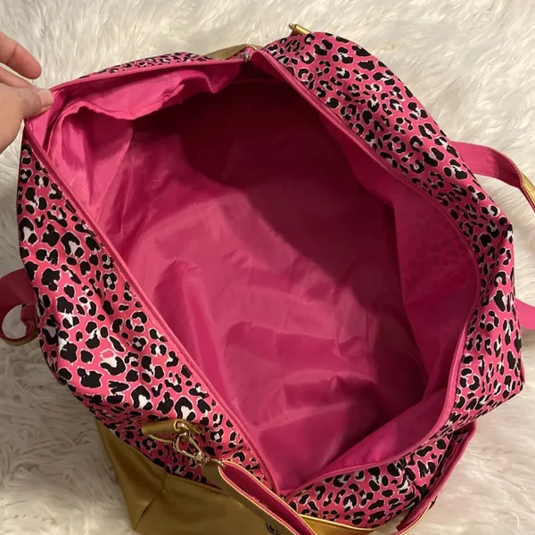 Simply Southern Weekender Bag excellent condition pink , gold and black high 13” - Image 4