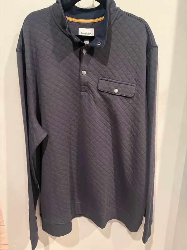 Goodfellow & Co Dark Gray Quarter- Button Shirt Jacket Size XXL Tall - Image 2