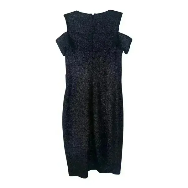 Tommy Hilfiger Black Cold‎ Shoulder Sheath Dress, Size 6 - Image 3