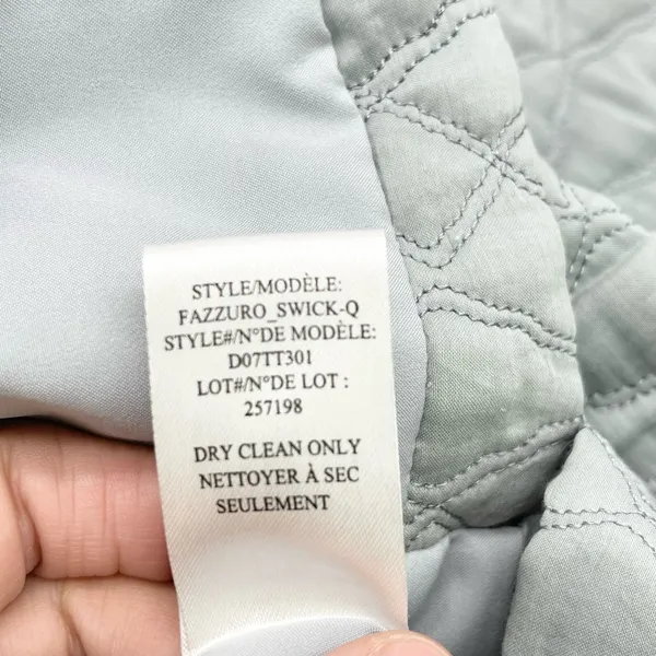 Thyskens Theory Seedo Quilted Skirt A-line Ice Gray Blue‎ Preppy Minimal Women 6 - Image 10