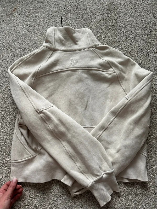 lululemon athletica tan Half-Zip Scuba Pullover Sweatshirt - Image 5