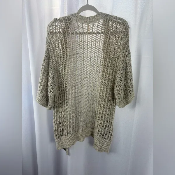FREE PEOPLE‎ Gone Fishing Open Knit Cardigan Size XS Oversized EUC - Image 8